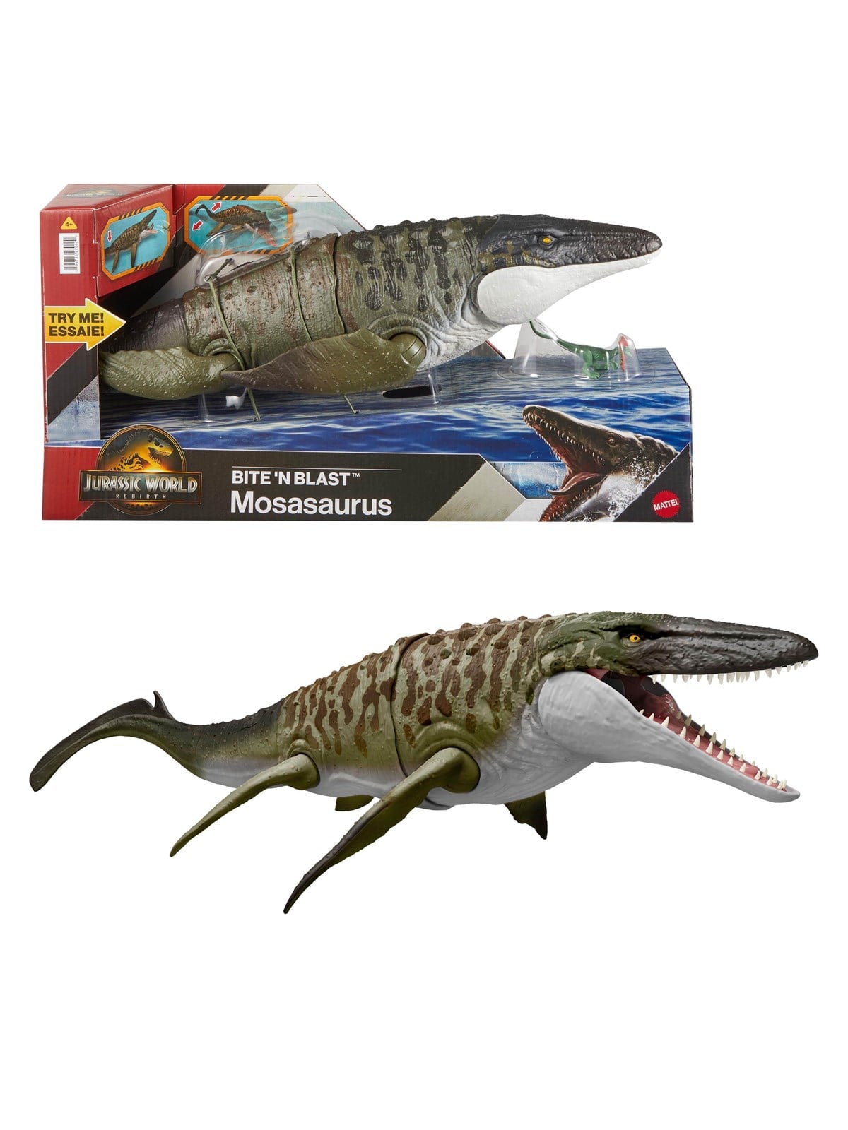 Jurassic World Rebirth Bite & Blast Mosasaurus - Figuren - Jch00