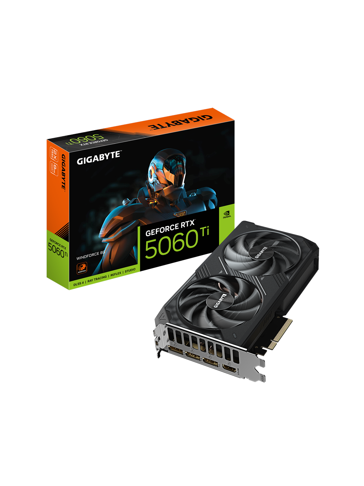 Gigabyte Geforce Rtx 5060 Ti Windforce 2 - 8gb Gddr7 Ram - Grafikkarte - Gv-n506twf2-8gd