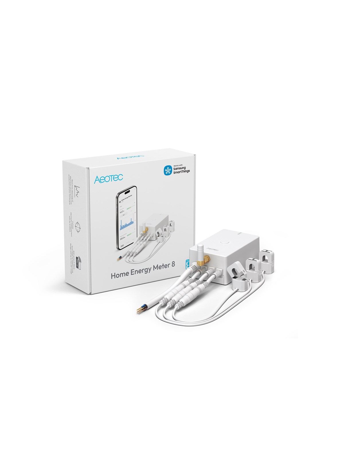 Aeotec Home Energy Meter 8 - Three Clamps 60a - Smart Home - Aeoezwa046c3a60