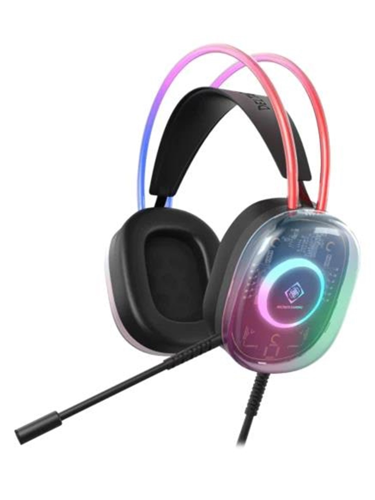 Kopfhörer - Deltaco Dh230 Semi-transparent Gaming Headset - Kopfhoerer/headsets - Gam-186