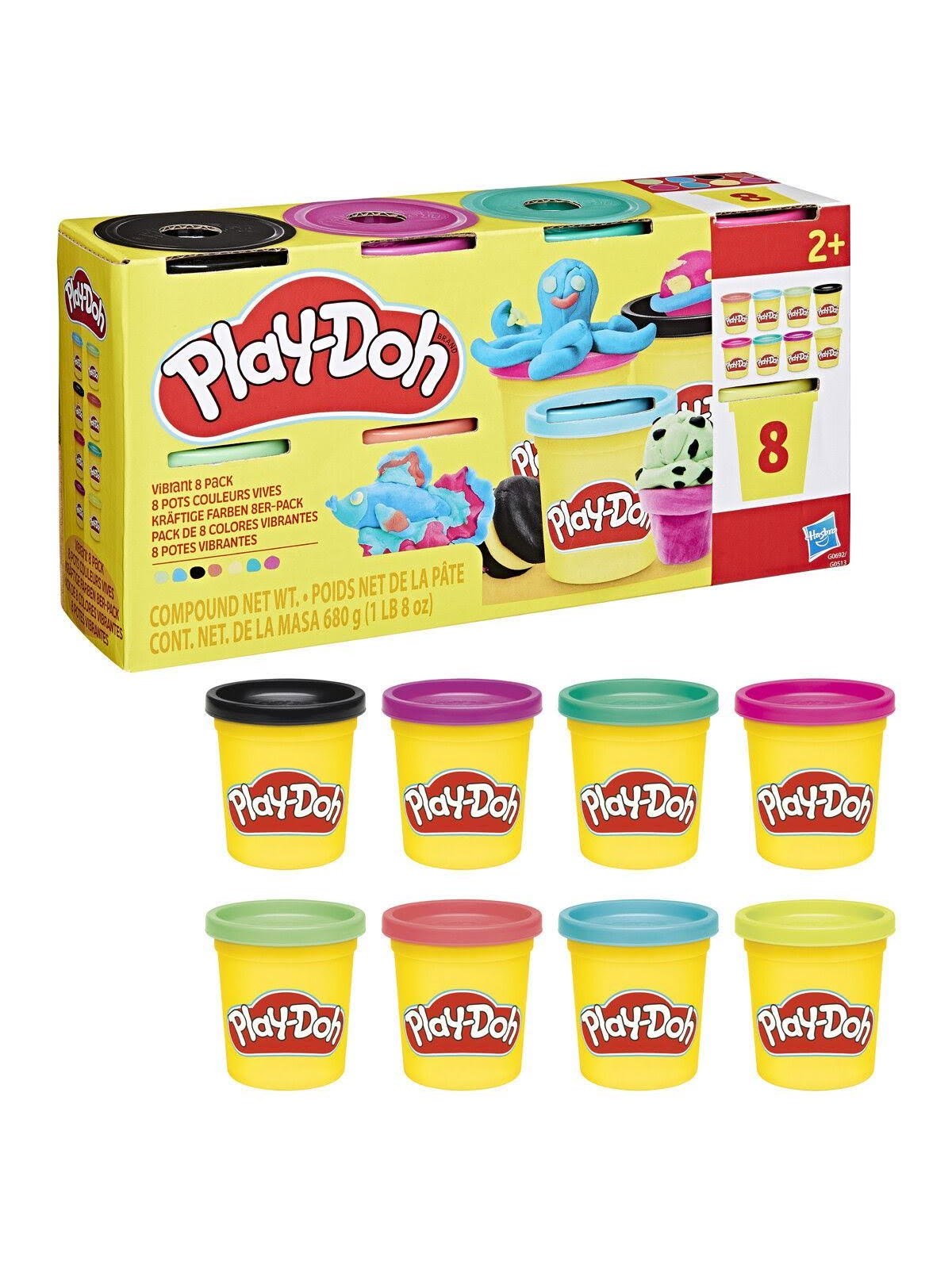 Play-doh Vibrant 8 Pack Solid 680g - Bausets - G06925x0