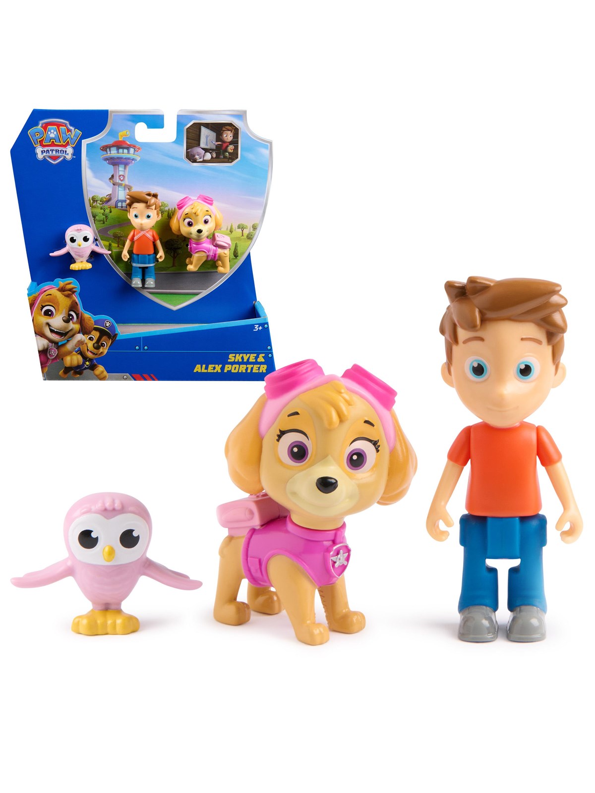 Paw Patrol Skye & Alex Porter Figure Pack With Lil Hootie - Figuren - 6072995