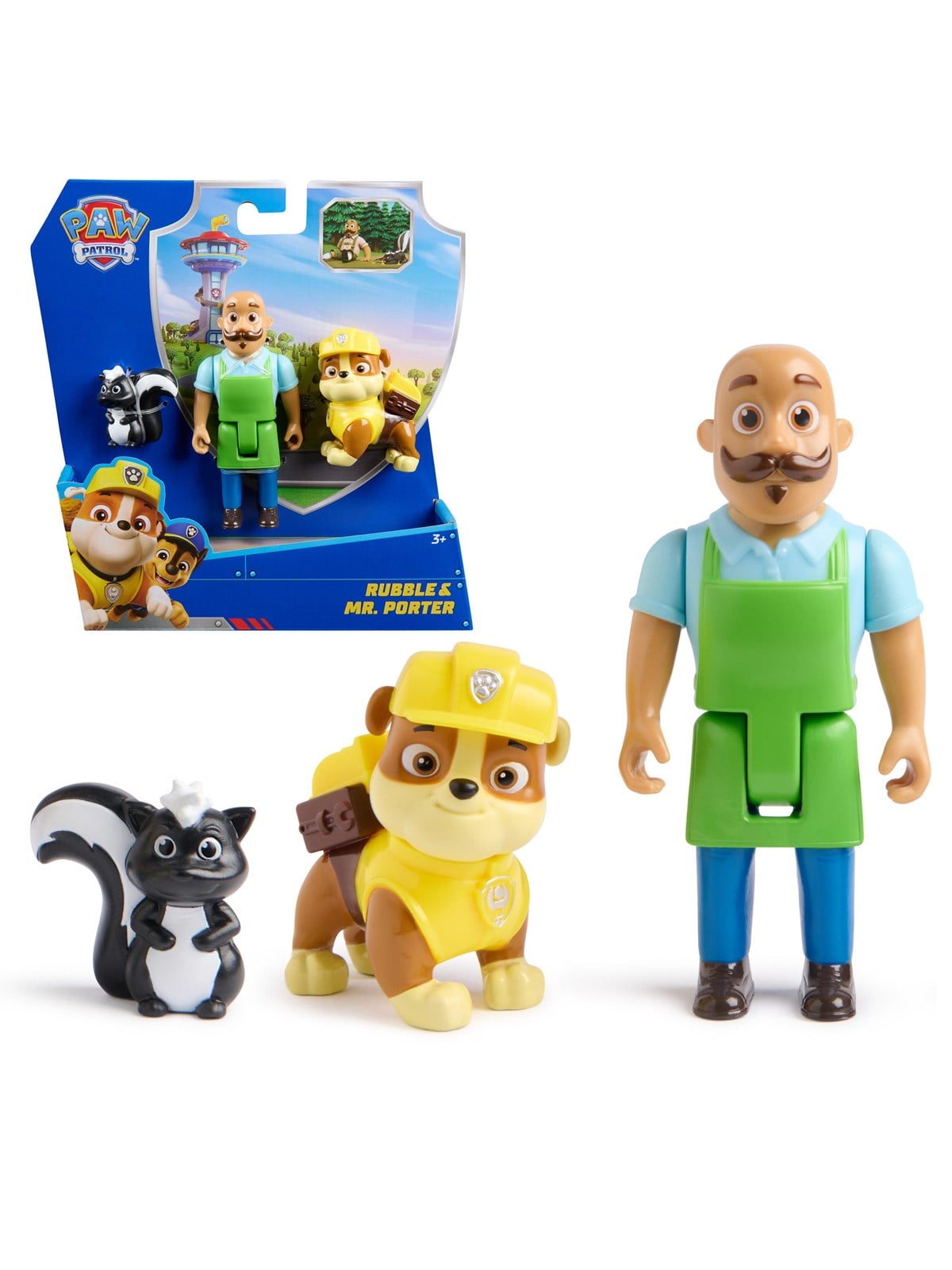 Paw Patrol Rubble & Mr Porter Figure Pack With Skunk - Figuren - 6072996