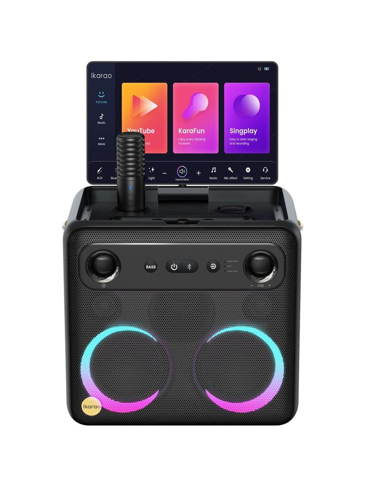 Lenco Ikarao-x2 Karaoke Speakers - Tragbare Party Lautsprecher