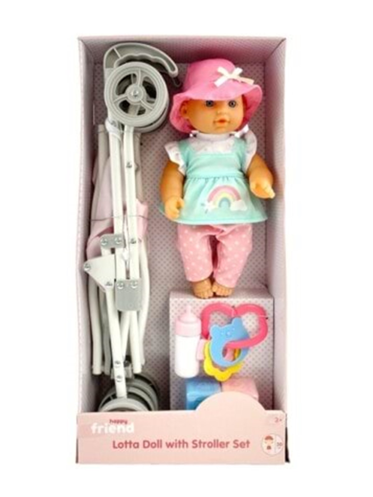 Happy Friend Lotta Doll 30cm With Stroller Set - Dolls Accessories - 504234
