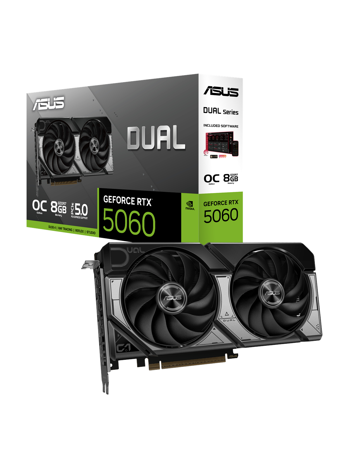 Asus Geforce Rtx 5060 Dual OC - 8gb Gddr7 Ram - Grafikkarte - 90yv0n12-m0na00