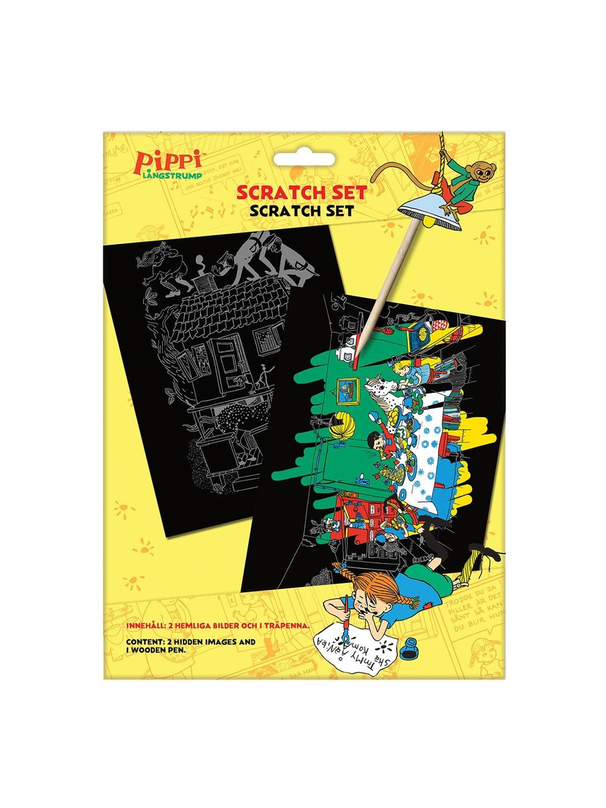 Euromic Pippi Scratch Set W/pencil in Paper Envelope - Schreibtischzubehoer - 163706600