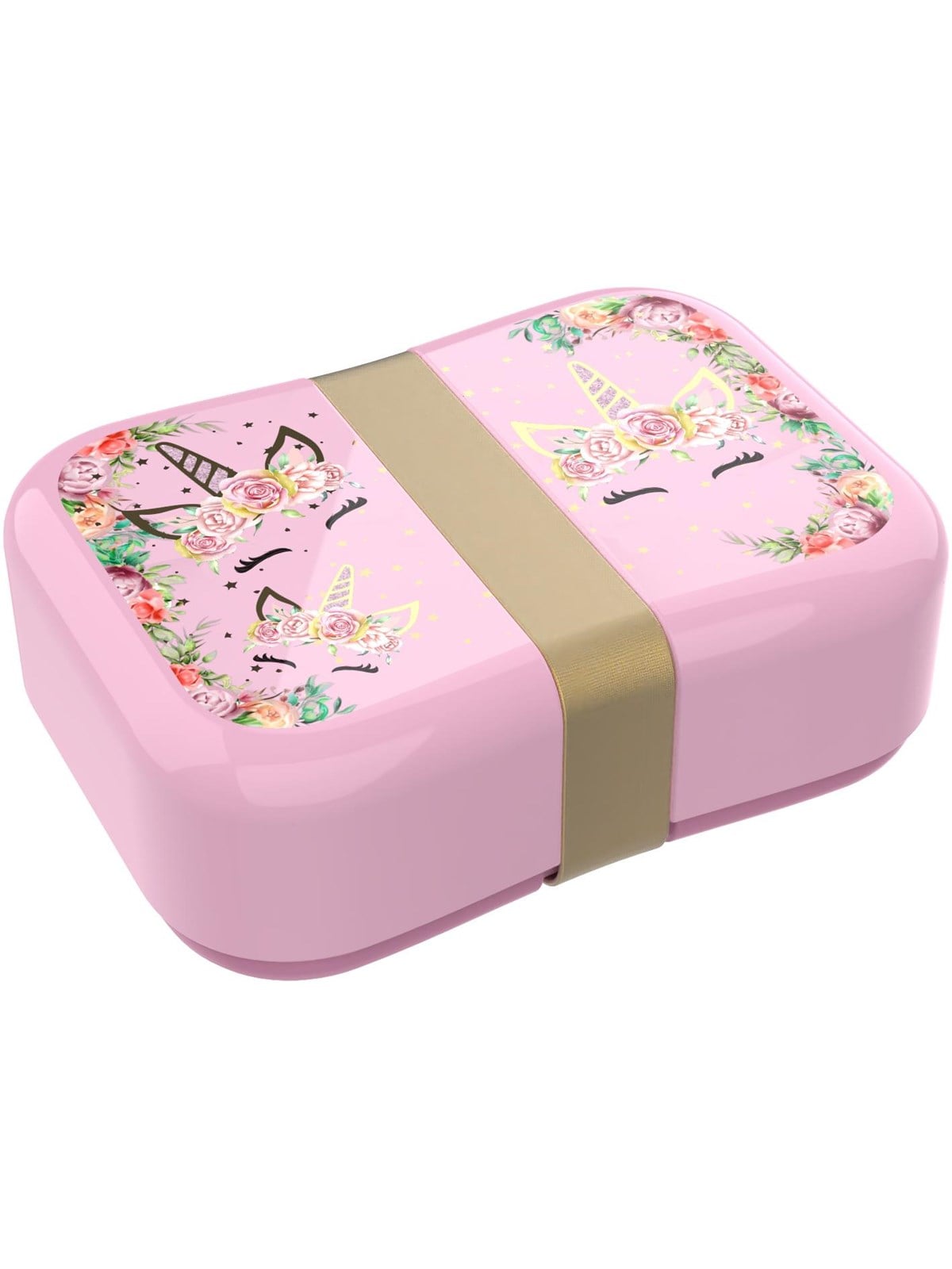 Euromic Unicorn Flowers Lunch Box W/strap 18 x 13 x 6 cm - Schul Zubehoer - 090208727-21000346