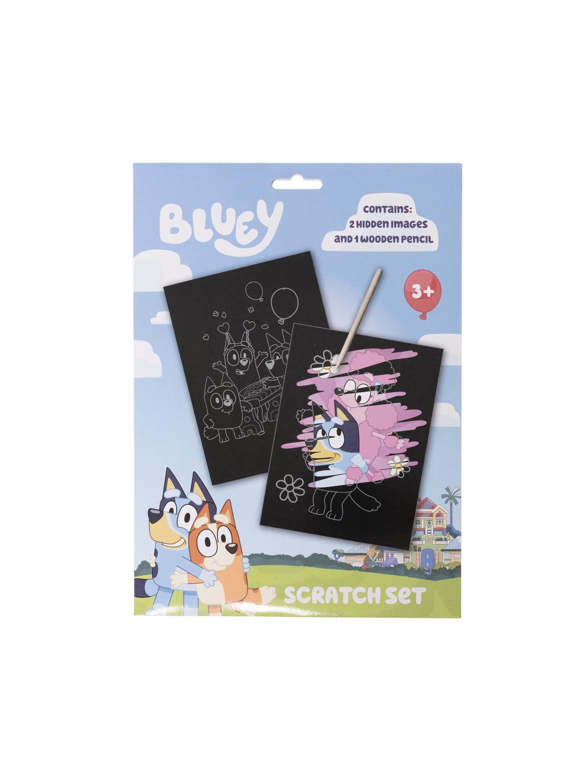 Euromic Bluey Scratch Set W/wooden Pencil Paper Envelope - Schreibtischzubehoer - 048206600
