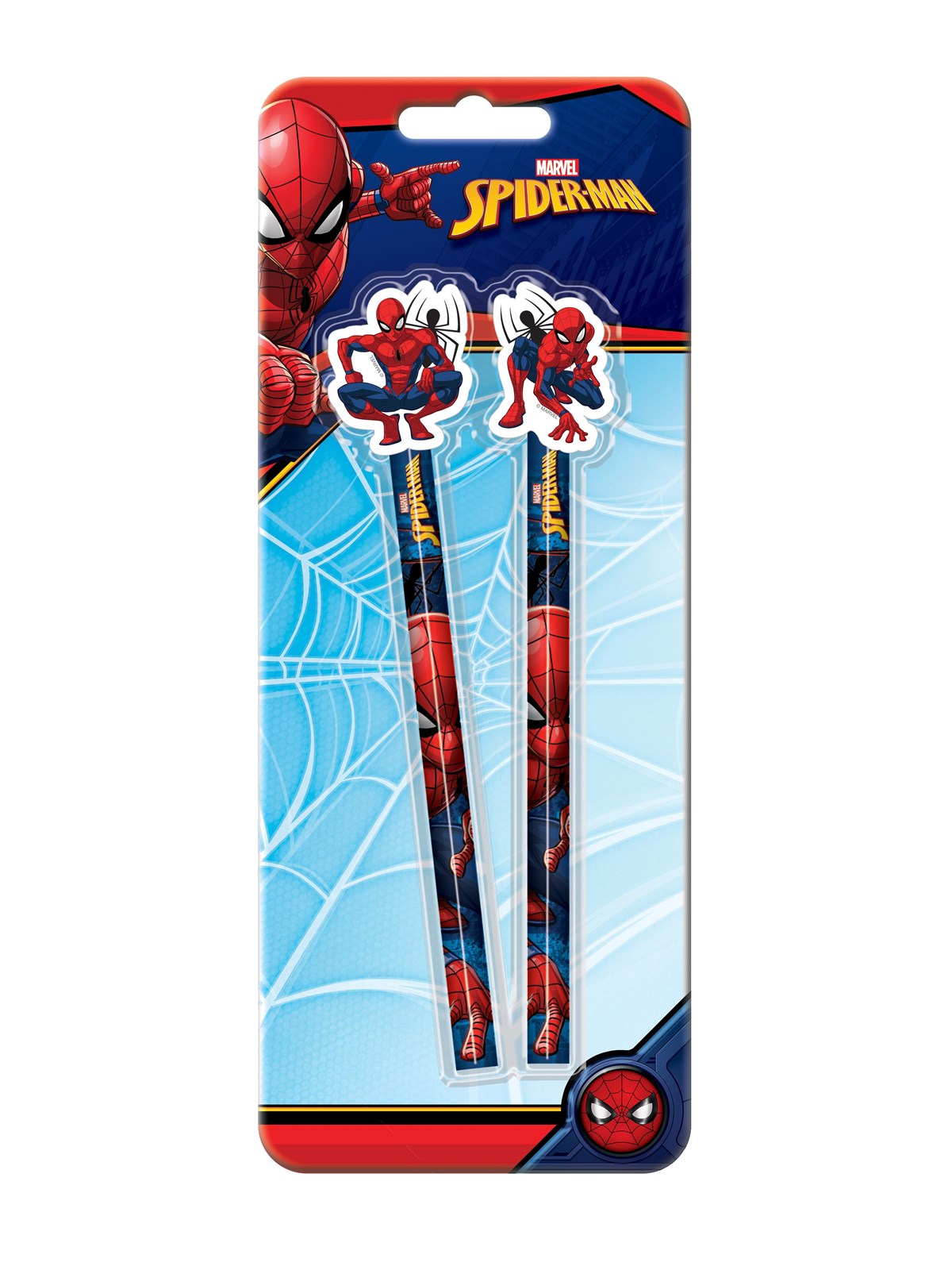 Euromic Spiderman 2-pack Pencils W/eraser Toppers - Schul Zubehoer - 017807002