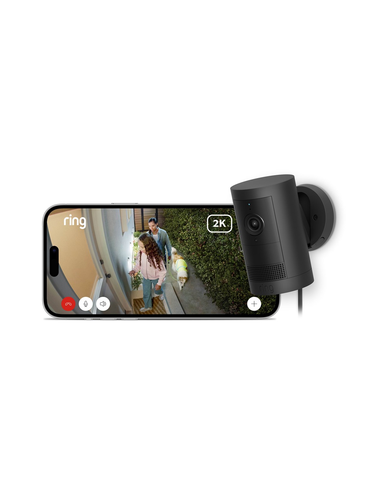 Ring Outdoor Cam Plus Plug-in Black - Smart Home - B0d23sn2pb