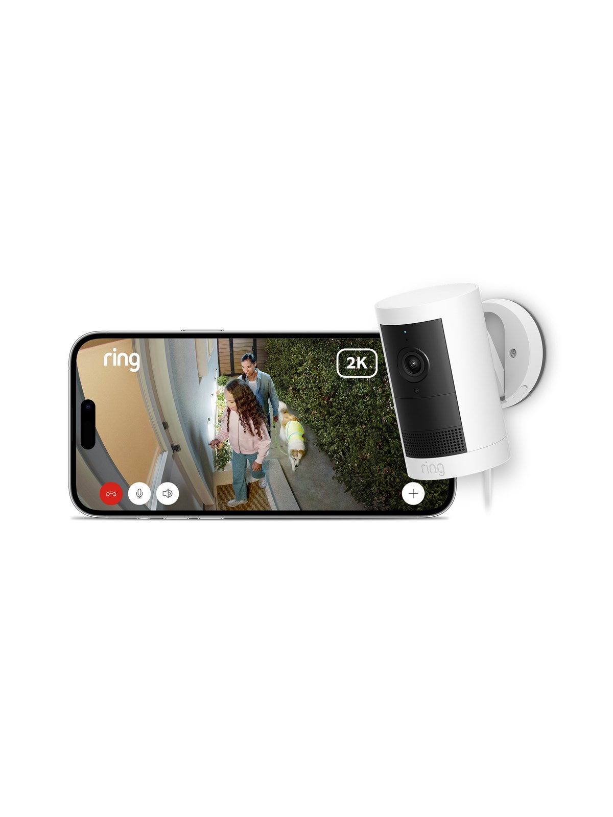 Ring Outdoor Cam Plus Plug-in White - Smart Home - B0d23vw9vb
