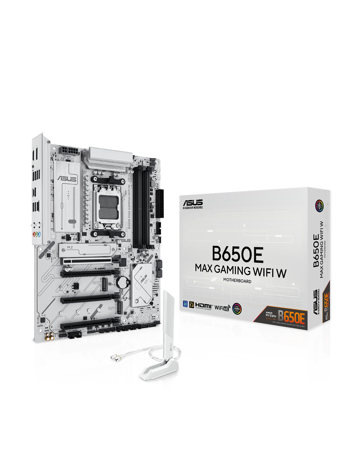 Asus B650e Max Gaming Wifi White Mainboard - Amd B650 - Amd Am5 Socket - Ddr5 Ram - Atx - 90mb1m00-m0eay0