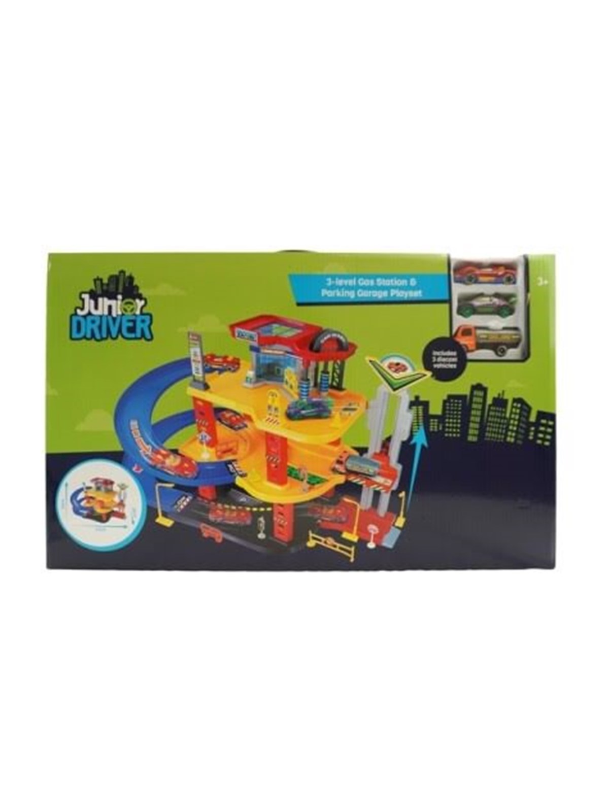 Junior Driver Gas Station Playset With 3 Vehicles - Spielzeugauto - 507214