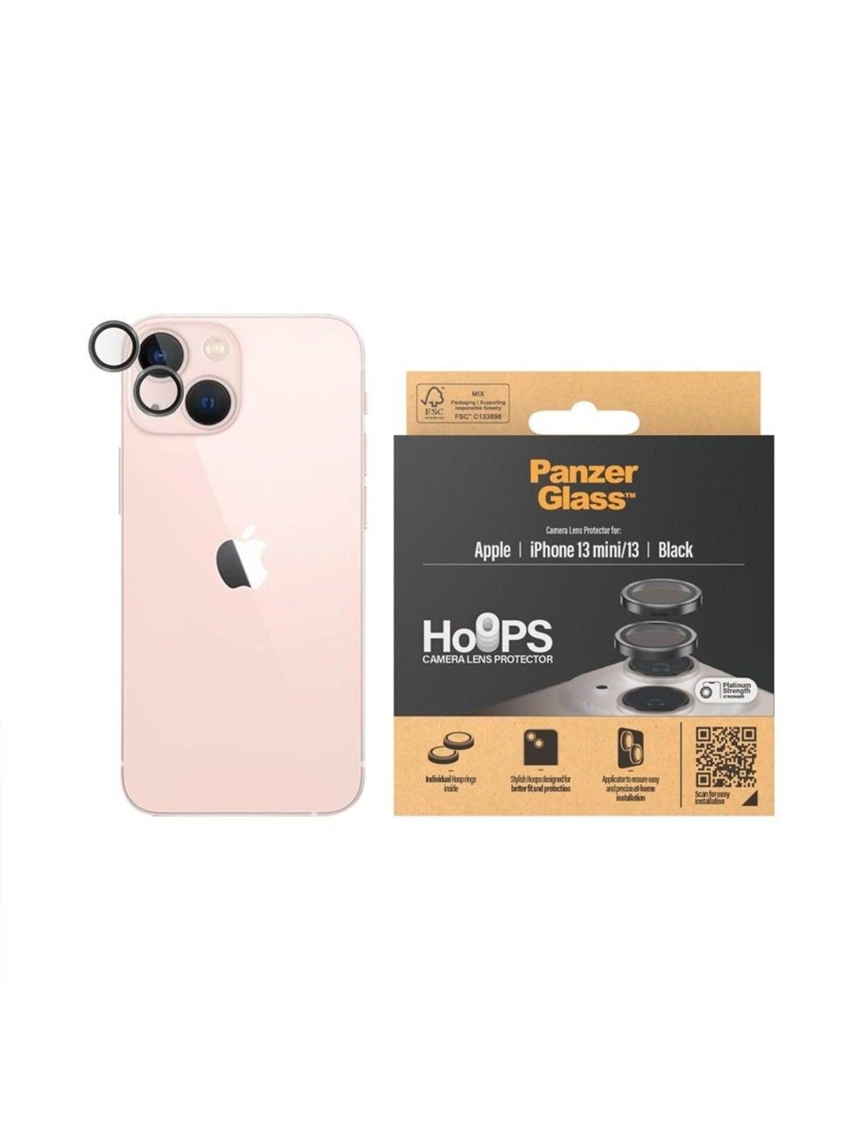 Panzerglass Hoops Camera Lens Protector Iphone 13 Mini - Black - Handys Anderes Zubehoer - 1142