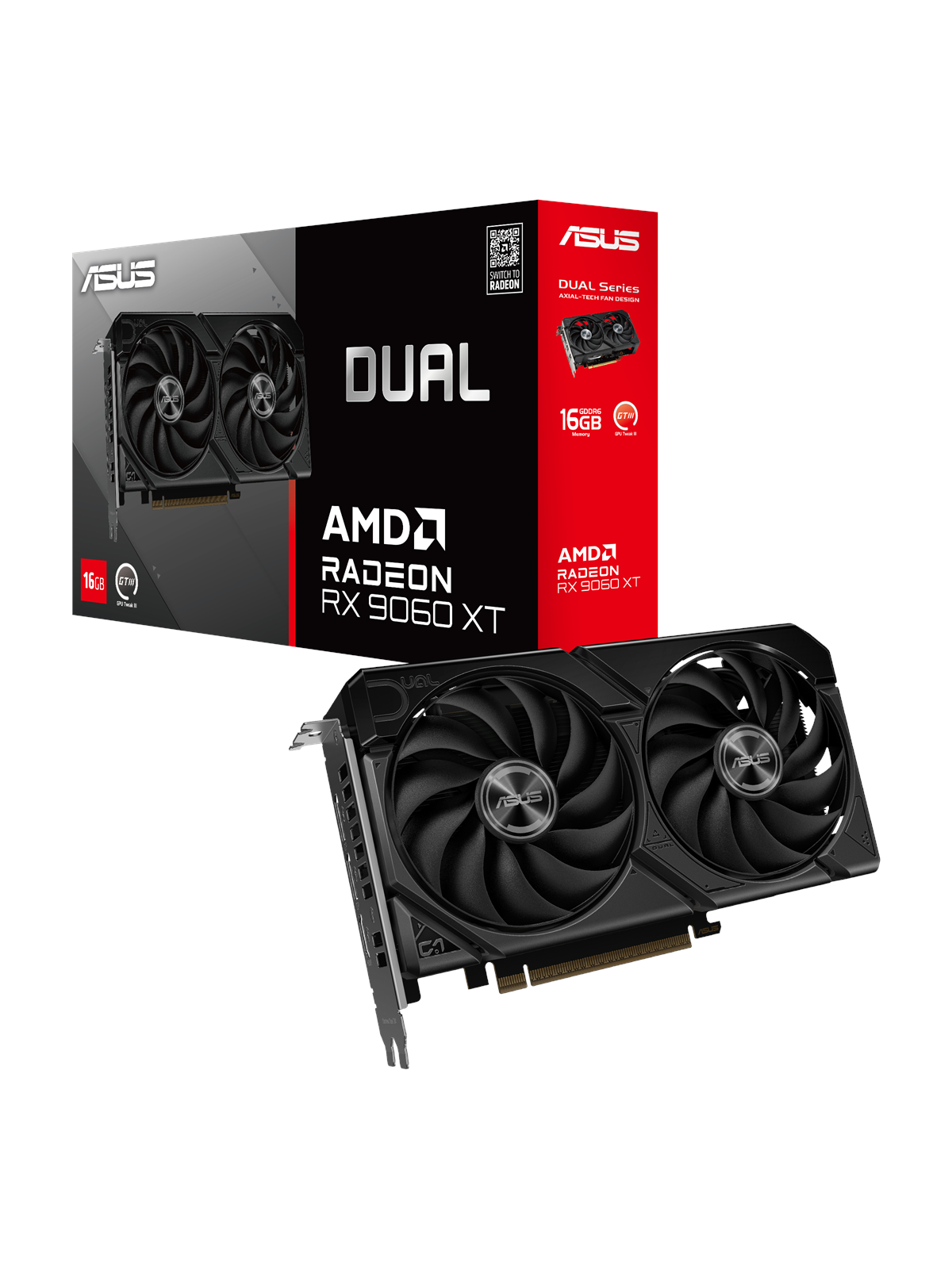 Asus Radeon RX 9060 XT Dual - 16gb Gddr6 Ram - Grafikkarte - 90yv0lg2-m0na00