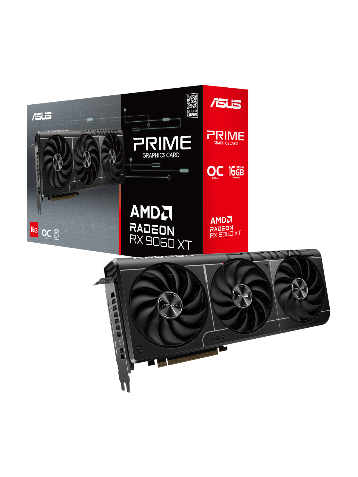 Asus Radeon RX 9060 XT Prime OC - 16gb Gddr6 Ram - Grafikkarte - 90yv0lf1-m0na00