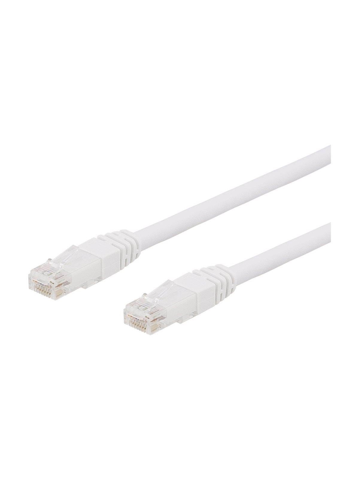 Deltaco Patch Cable - 10 m - White - Weiß - 10 Meter - Netzwerk Kabel - Tp-610vau