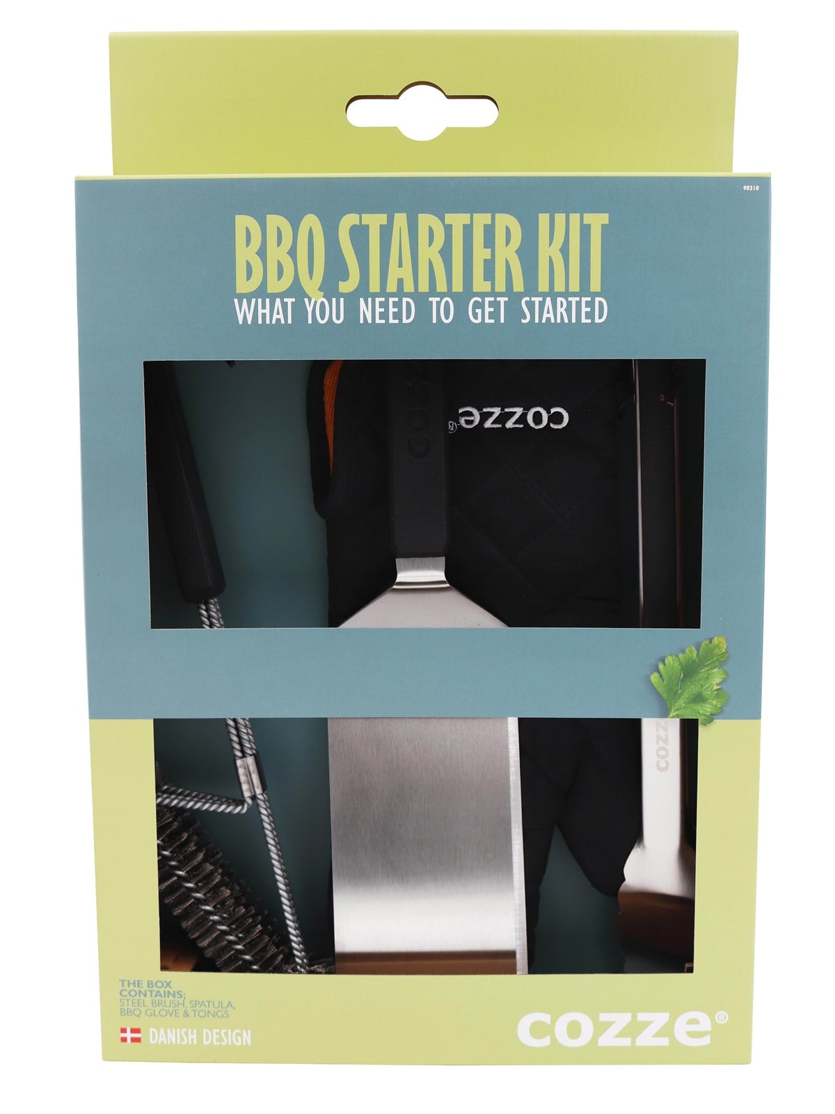 Cozze Bbq Set 4-teilig: Spachtel, Zange, Grillbürste & Hand - Grill Und Zubehoer - 90310