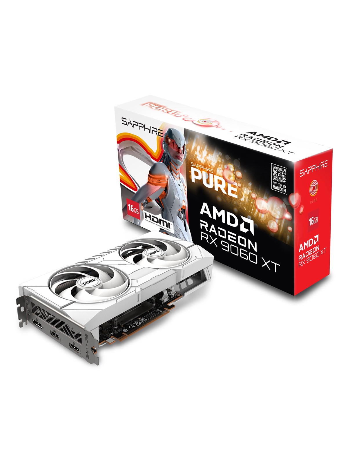 Sapphire Radeon RX 9060 XT Pure OC - 16gb Gddr6 Ram - Grafikkarte - 11350-02-20g