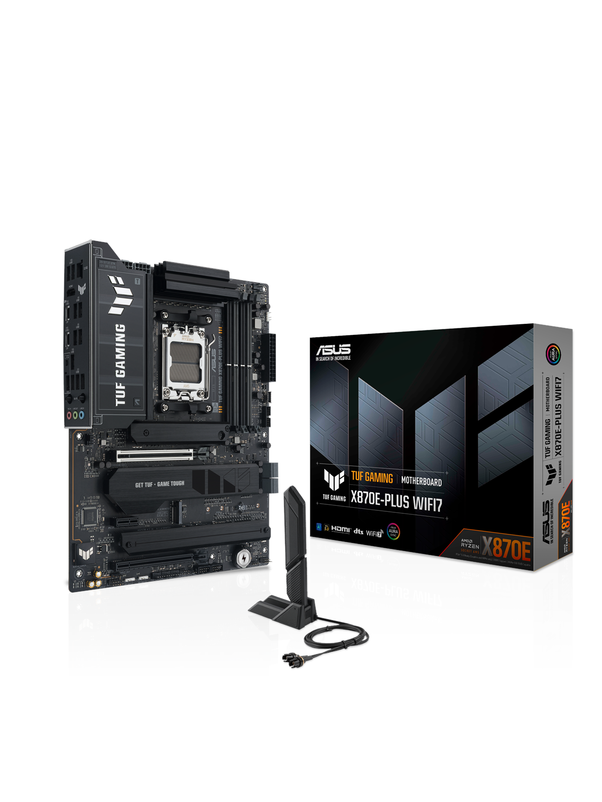 Asus Tuf Gaming X870e-plus Wifi7 Mainboard - Amd X870e - Amd Am5 Socket - Ddr5 Ram - Atx - 90mb1m70-m0eay0