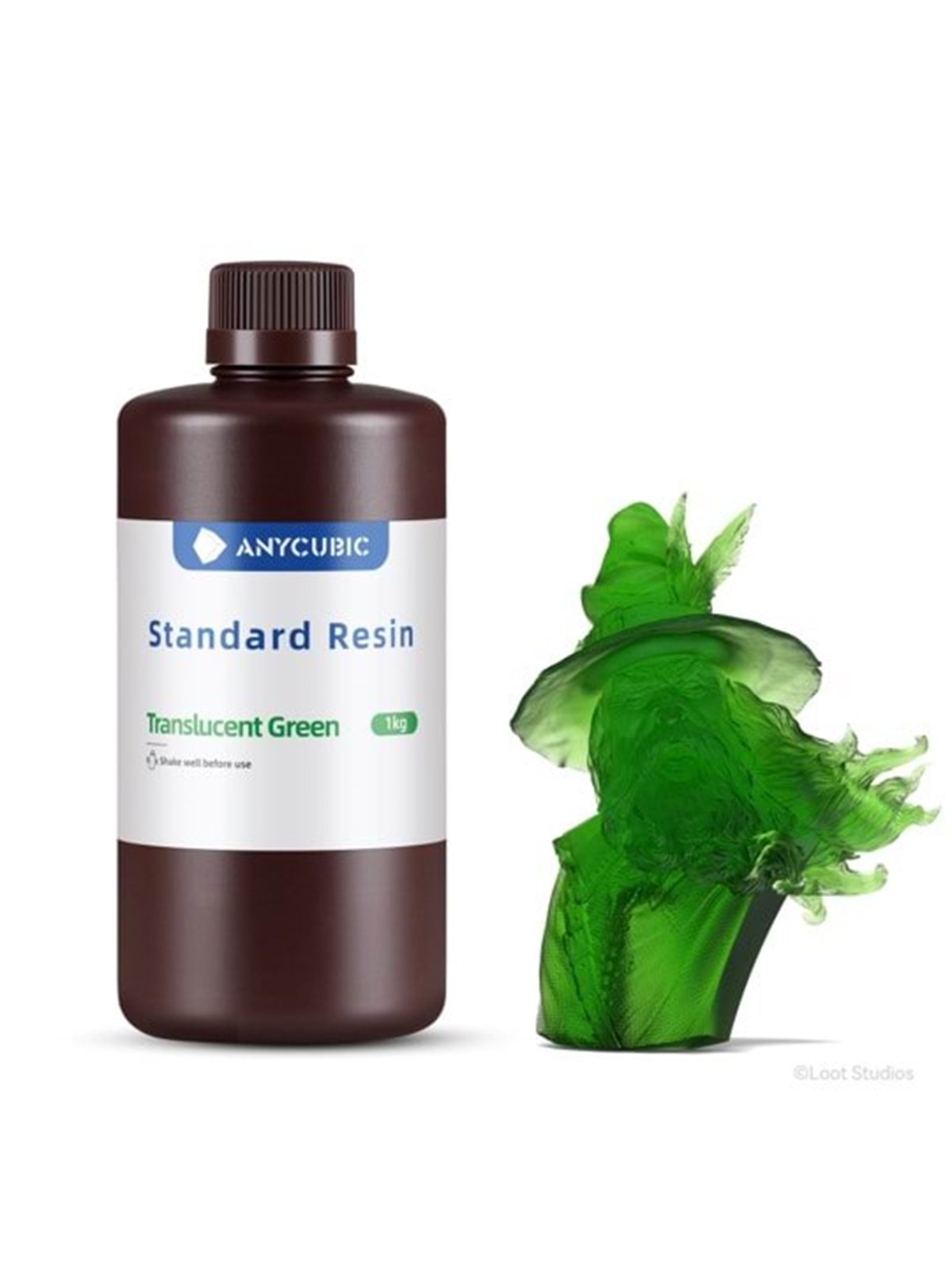Anycubic Standard Resin 1 L Transluscent Green - Filament 3D Drucker - Spttg-105e