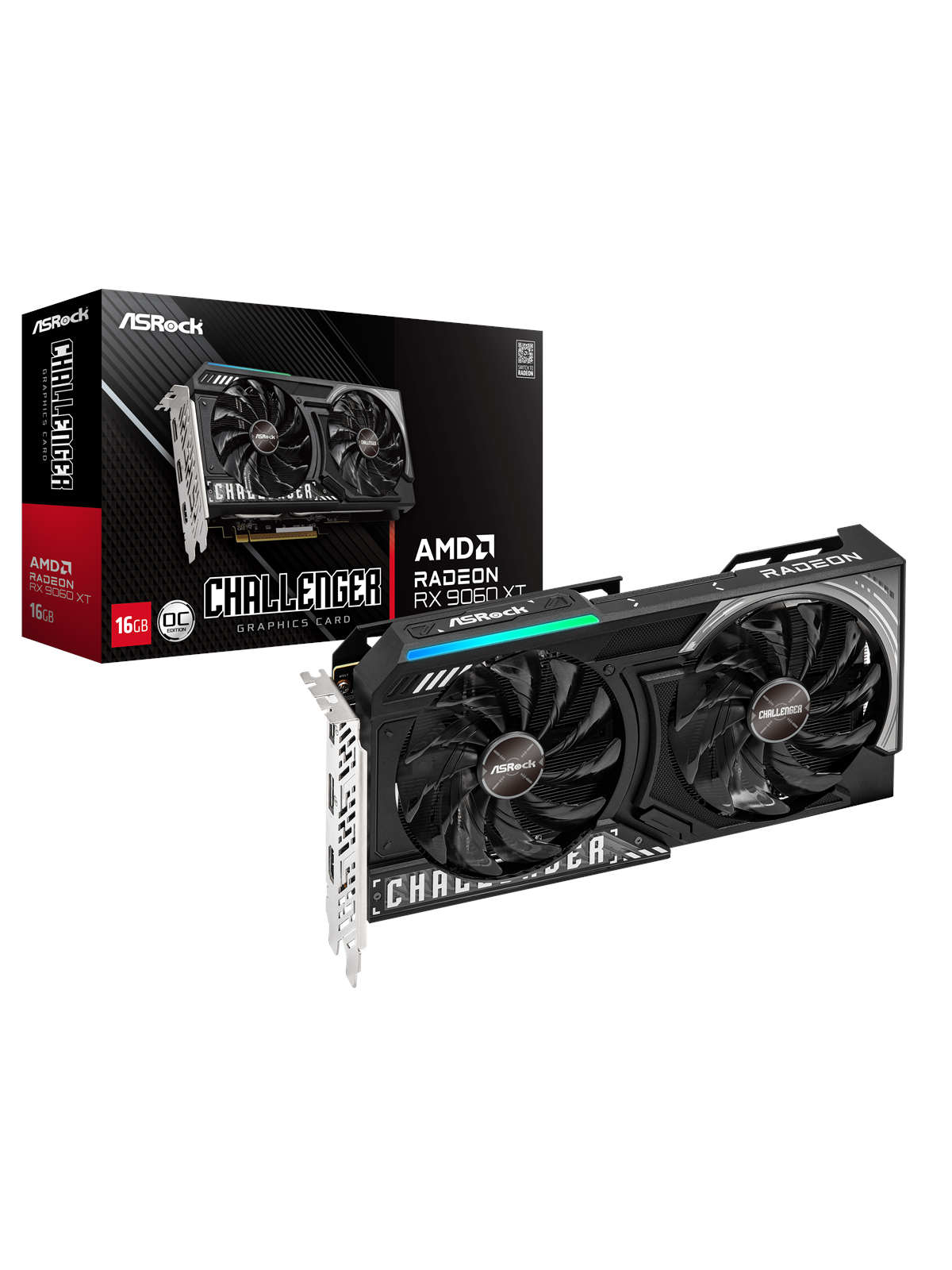 Asrock Radeon RX 9060 XT Challenger - 16gb Gddr6 Ram - Grafikkarte - 90-ga5qzz-00uanf