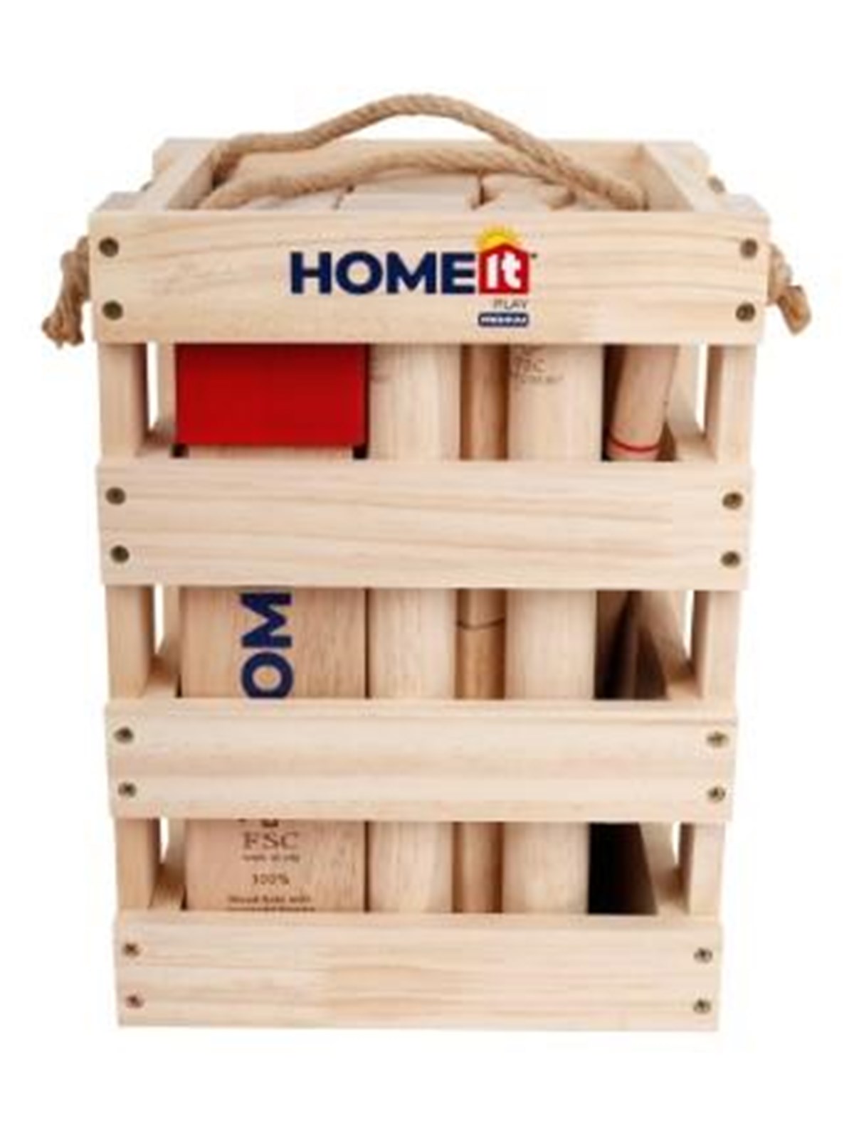 Home It Play Premium Kongespil/kubb i Gummitræ - Gartenspiele - 93208