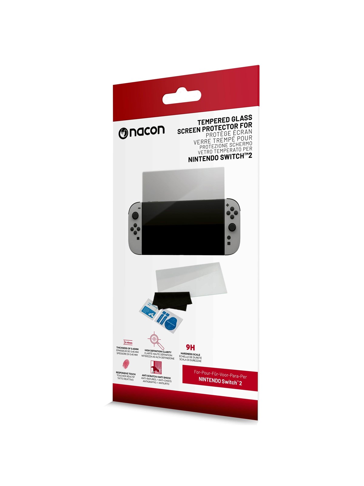 Nacon Tempered Glass - Miscellaneous Displayschutzfolie - Nintendo Switch 2 - Gaming Zubehoer - Na028188