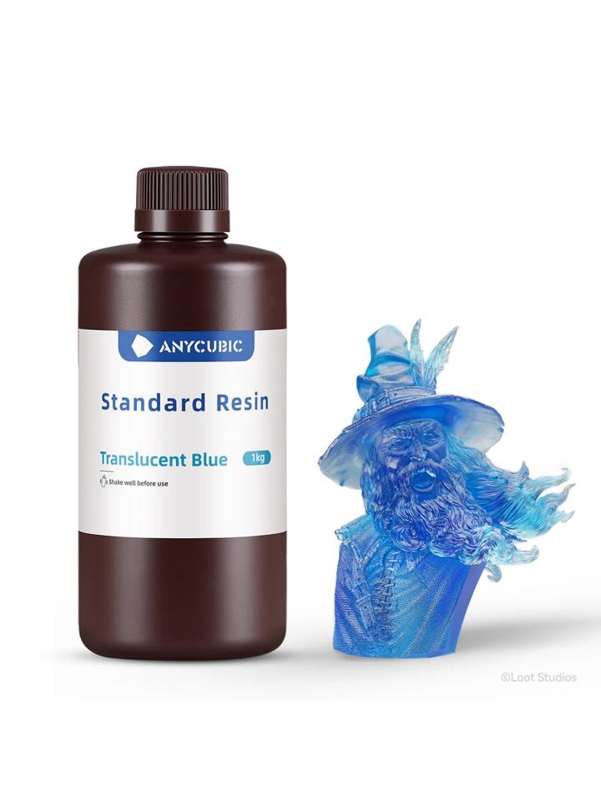 Anycubic Standard Resin 1 L Transluscent Blue - Filament 3D Drucker - Spttb-104e