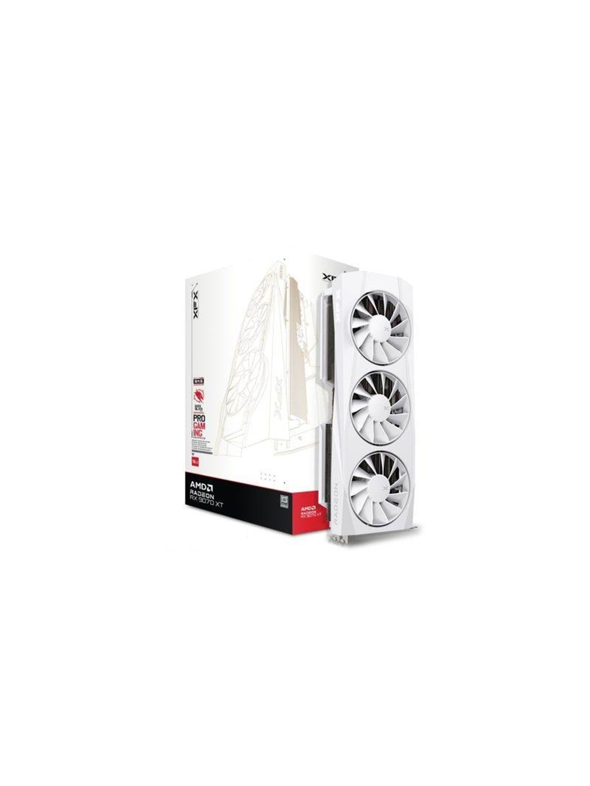 Xfx Radeon RX 9070 XT Quicksilver White - 16gb Gddr6 Ram - Grafikkarte - Rx-97tqickw9