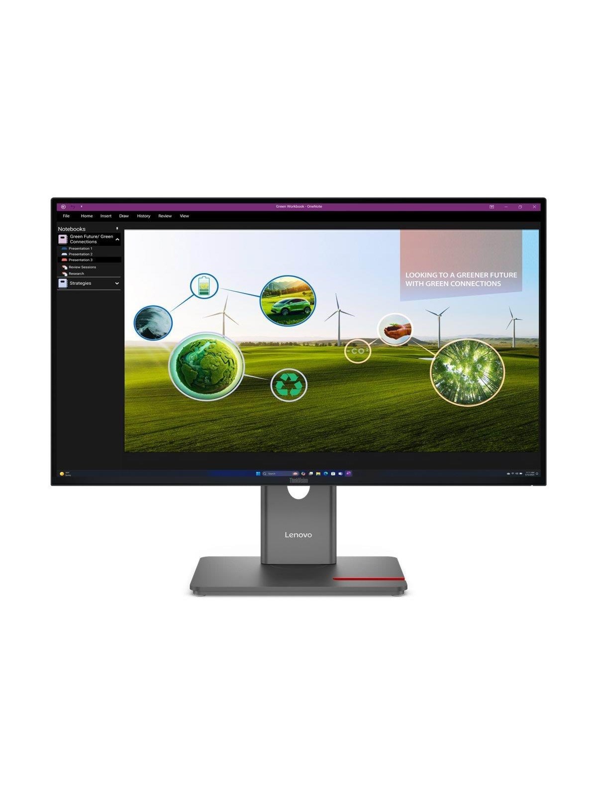 27" Lenovo Thinkvision P27q-40 - 2560x1440 (Qhd) - 120hz - Ips - Bildschirm - 64a7gat6eu
