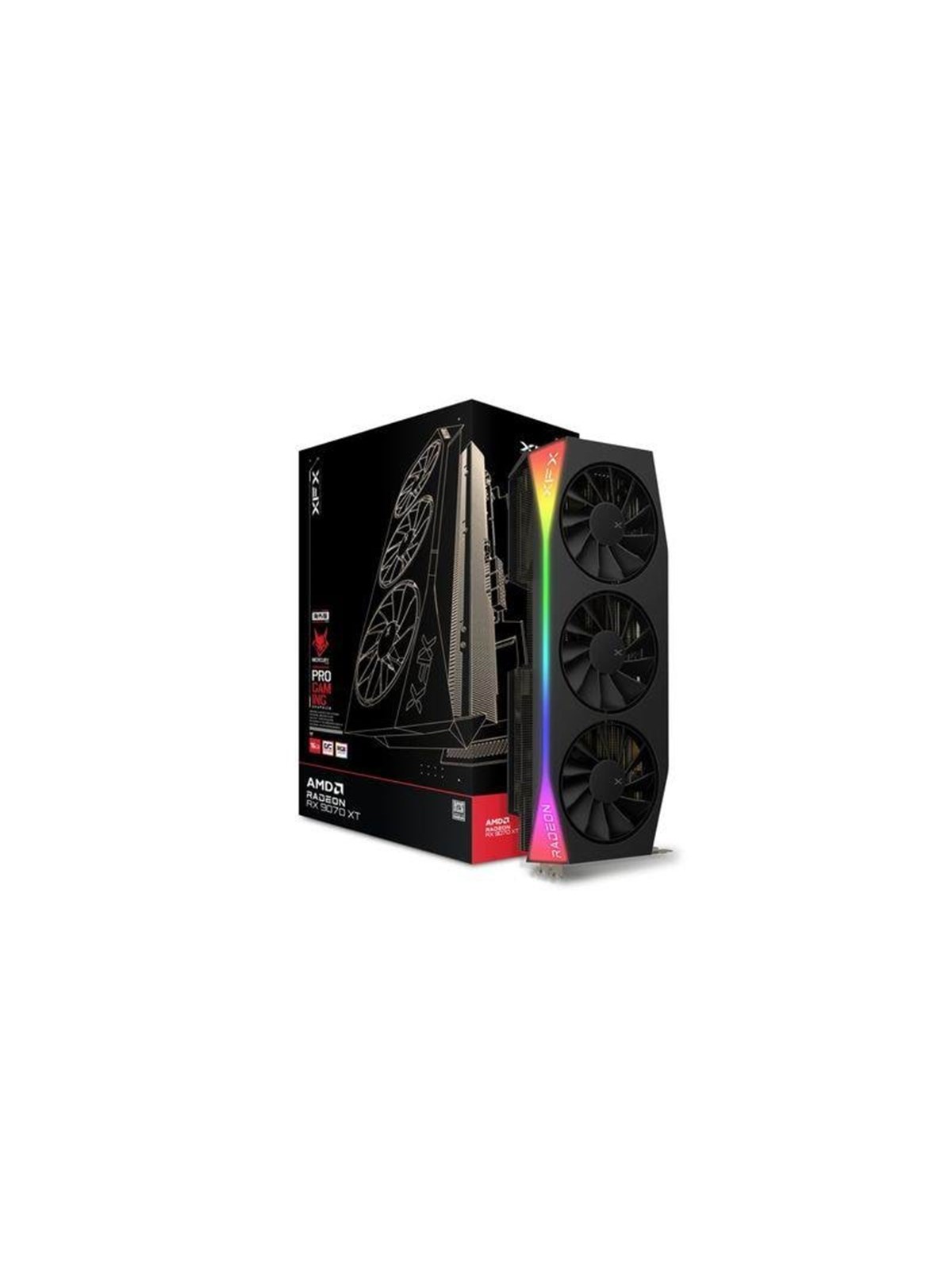 Xfx Radeon RX 9070 XT Mercury OC Black - 16gb Gddr6 Ram - Grafikkarte - Rx-97trgbbb9