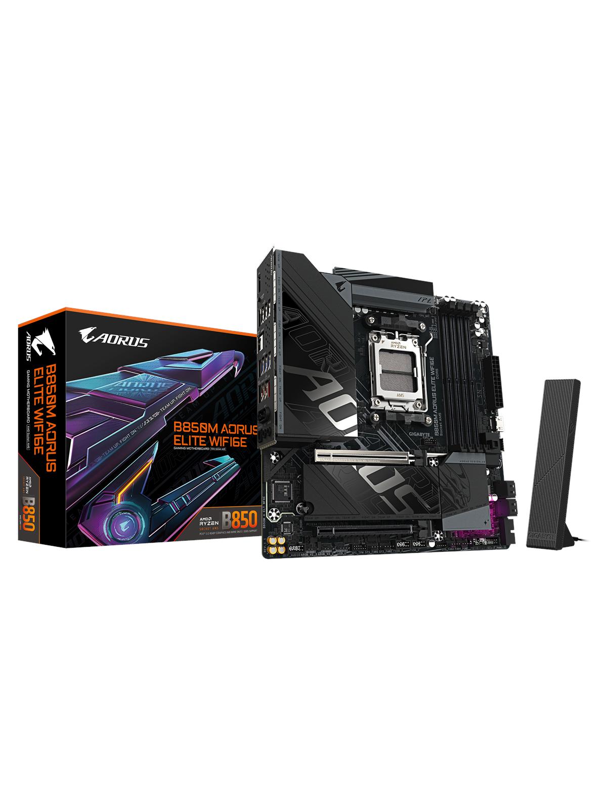 Gigabyte B850m Aorus Elite Wifi6e Mainboard - Amd B850 - Amd Am5 Socket - Ddr5 Ram - Micro-atx - B850m A Elt Wf6e