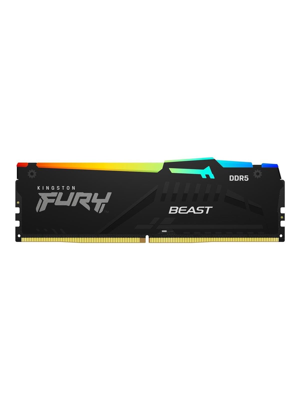 Kingston Fury Beast Rgb Ddr5-5600 - 64gb - Cl36 - Single Channel (1 Pcs) - Amd Expo - Schwarz Mit Rgb - Ram - Kf556c36bbea-64