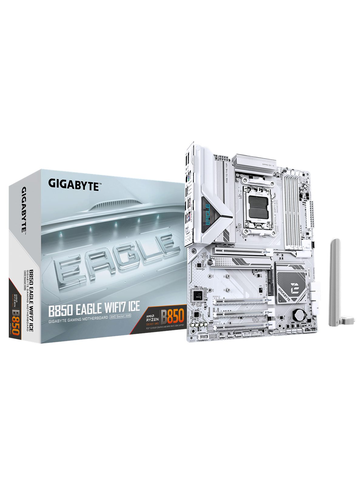 Gigabyte B850 Eagle Wifi7 Ice Mainboard - Amd B850 - Amd Am5 Socket - Ddr5 Ram - Atx - B850 Eagle Wf7 Ice
