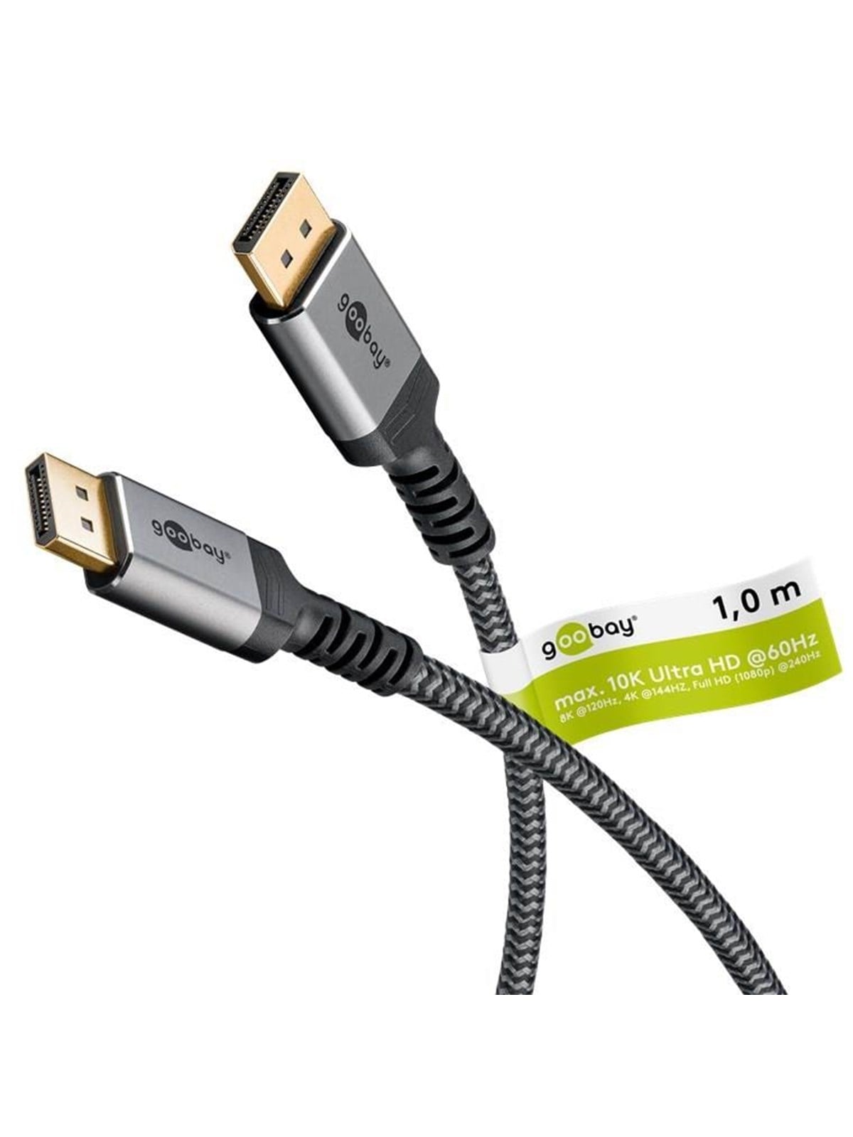 Pro Displayport Plus 2.0/2.1 - Display Kabel - 3m - Grau - Dp-plus-2.1/2.0-3m-grey