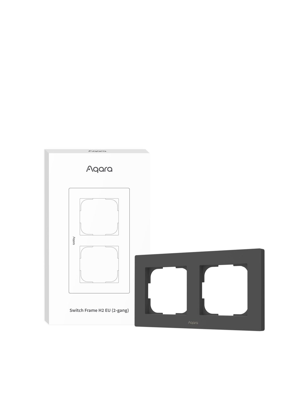 Aqara Switch Frame H2 EU Grey (2-gang) - Smart Home - Aqa_Fe-x01d-g