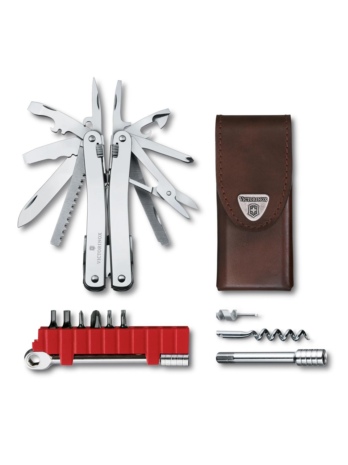 Victorinox Swiss Tool Spirit X Plus Ratchet (Leather) - Multifunktionswerkzeuge - V-3.02 36.L