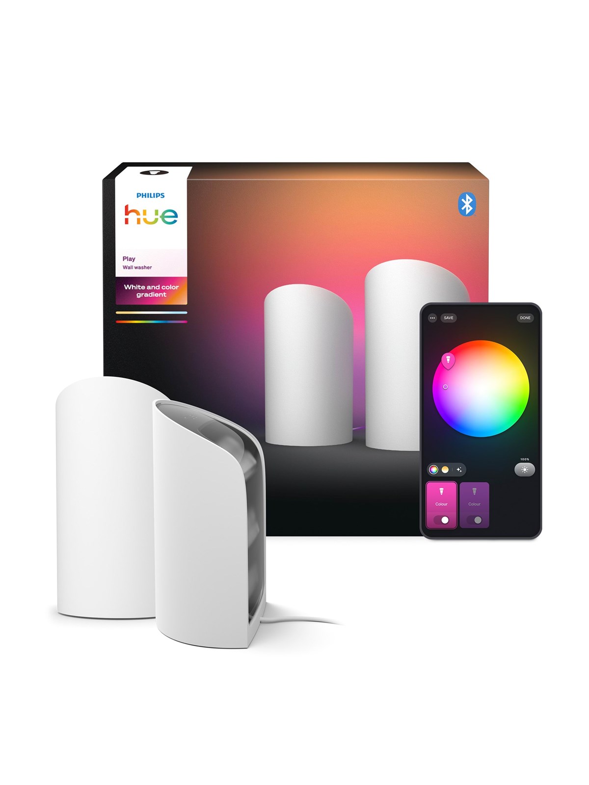 Philips Hue Play Wall Washer White 2-pack - Smart Home - 929004236201