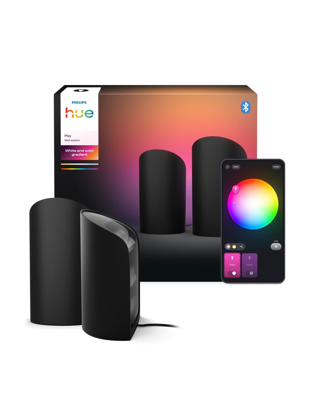 Philips Hue Play Wall Washer Black 2-pack - Smart Home - 929004236301