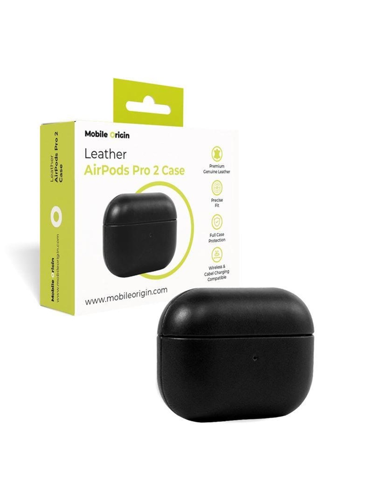 Mobile Origin Leather Case - Black - Airpods Pro 2 - Handys Anderes Zubehoer - Lc-app-blk-01