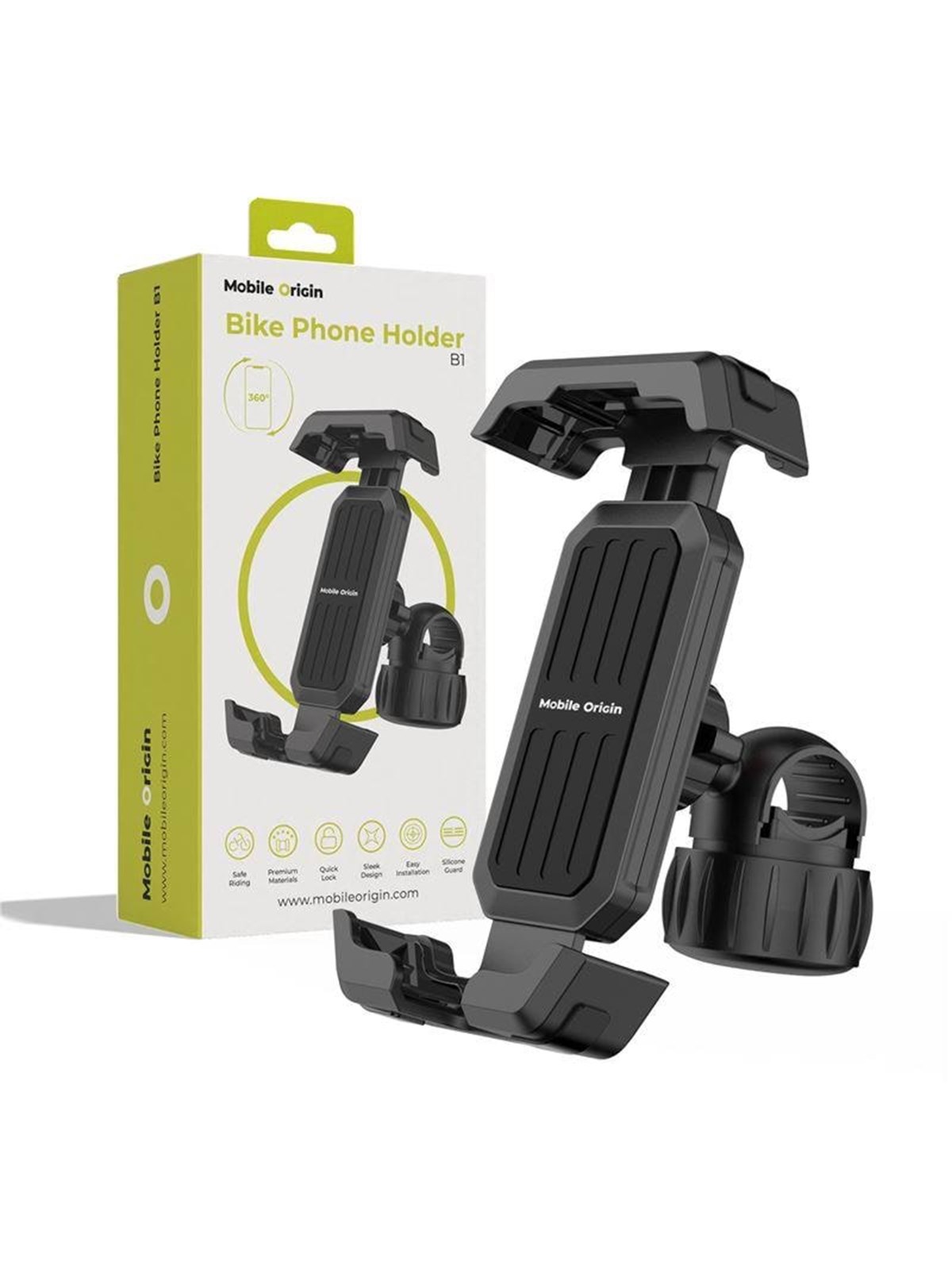 Mobile Origin Bike Phone Holder B1 - Black - Handys Anderes Zubehoer - Mo-bph-b1