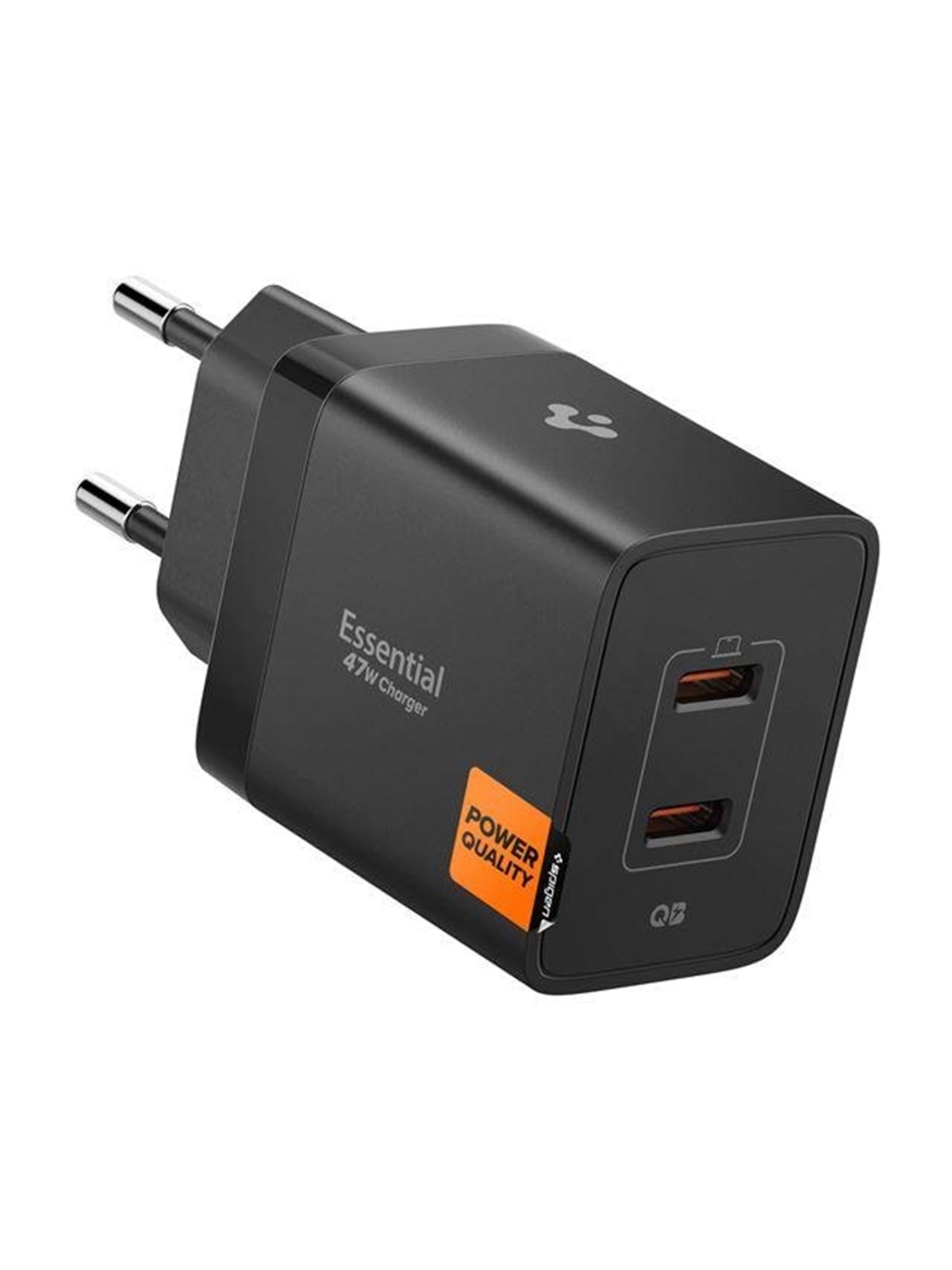 Spigen Essential 47w Wall Charger Ee472eu - Black - Handys Adapter Und Ladegeraete - Ach09457