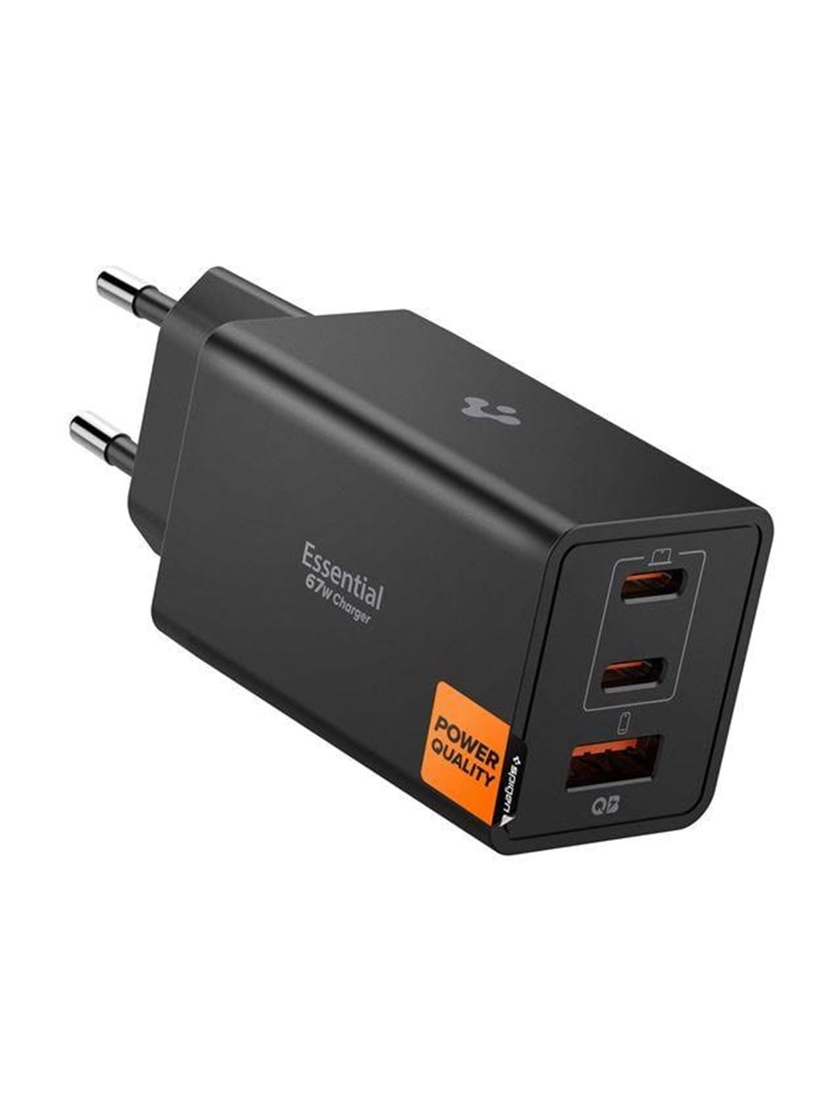 Spigen Essential 67w Wall Charger Ee673eu - Black - Handys Adapter Und Ladegeraete - Ach09458