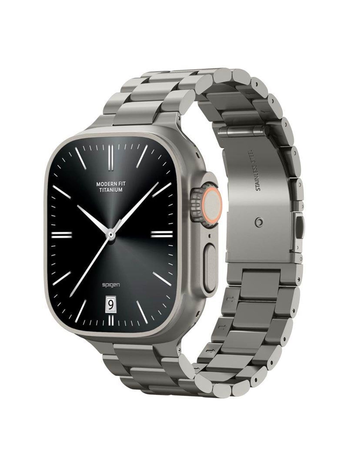 Spigen Modern Fit Titanium - Natural Titanium - Apple Watch 49mm/46mm/45mm/44mm - Smartwatch Accessories - Amp09105