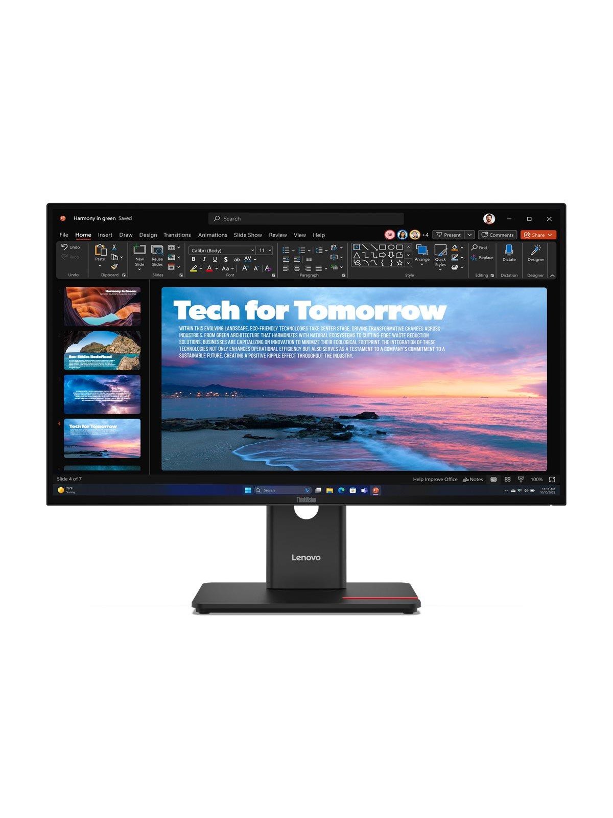 27" Lenovo Thinkvision T27qd-40 - 2560x1440 (Qhd) - 120hz - Ips - 100w Usb-c - Bildschirm - 64aagat2eu