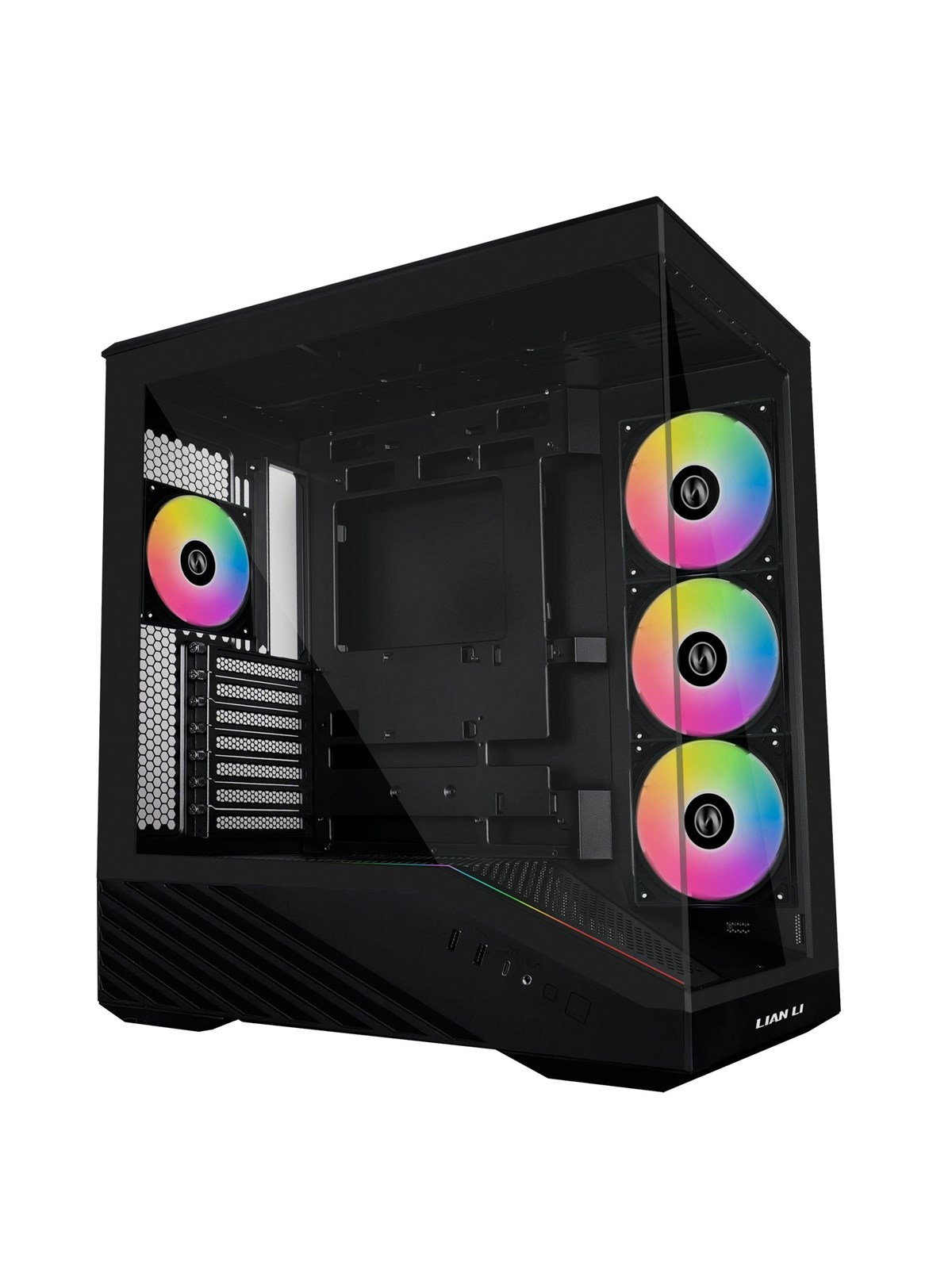 Lian Li V100 Black (4x Argb Fans) - Gehäuse - Miditower - Schwarz - Gehaeuse - G99.V100rx.00