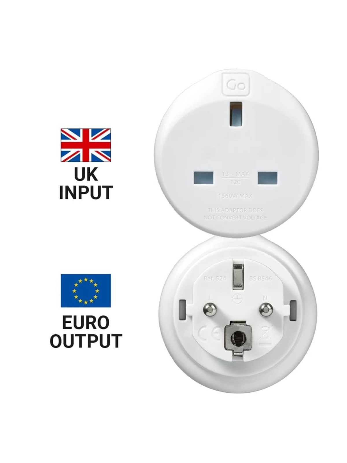 Go Travel Uk-eu-adapter - Handys Adapter Und Ladegeraete - 5016326005242