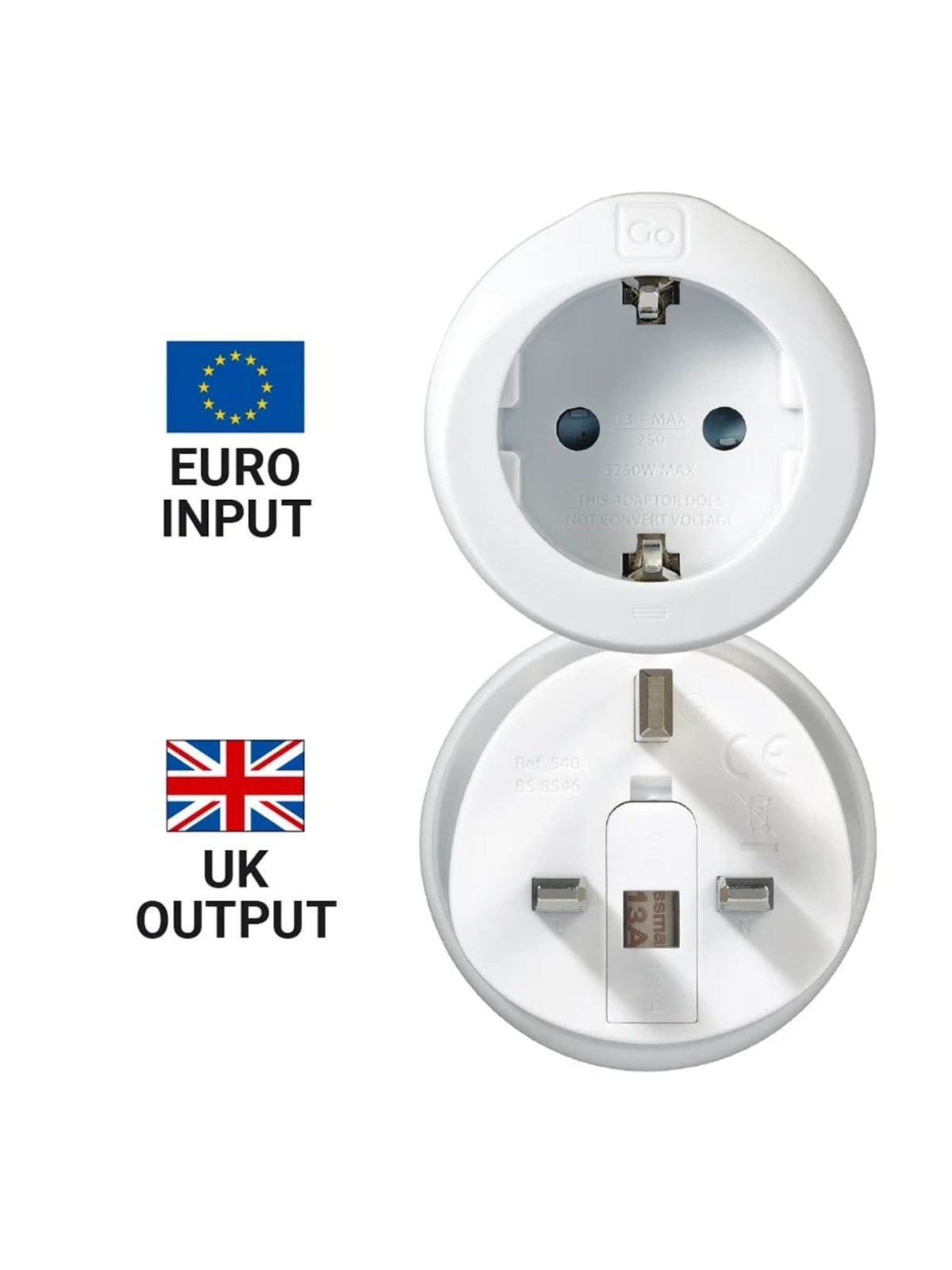 Go Travel Eu-uk-adapter - Handys Adapter Und Ladegeraete - 5016326005402